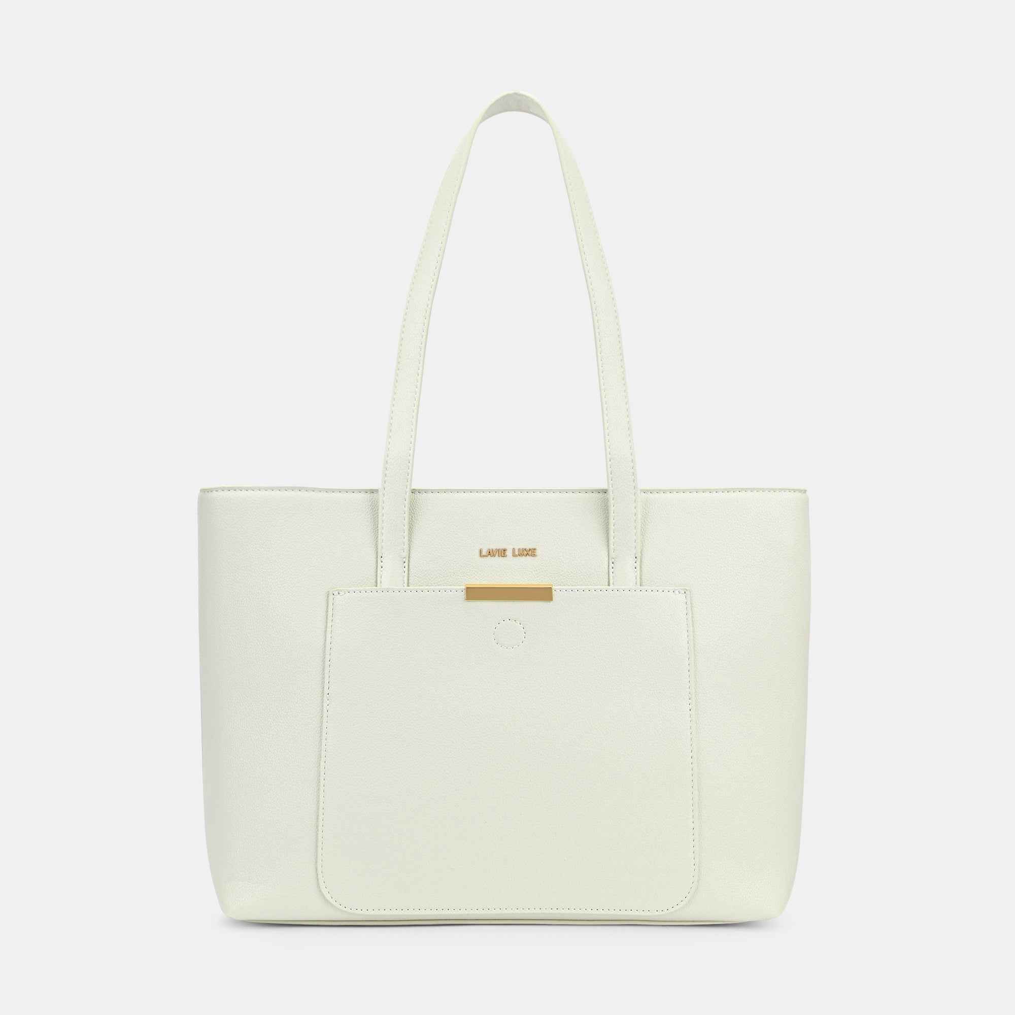 Lavie Luxe Bliss Off White Large Women's Tote