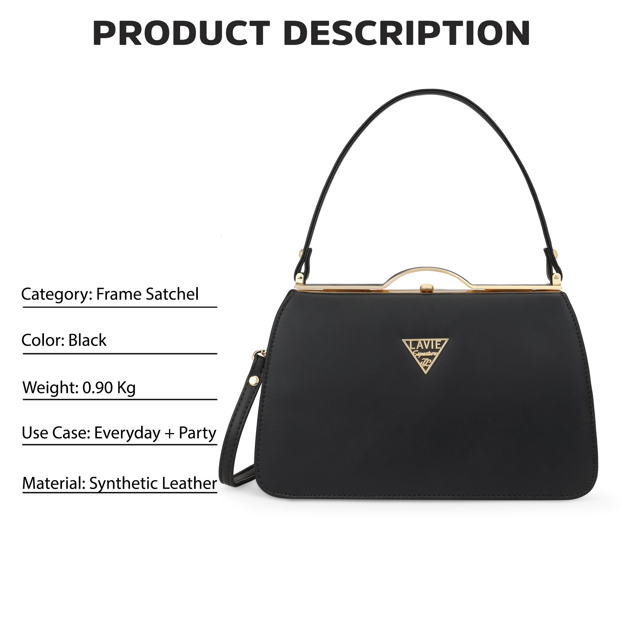 Lavie Signature Missouri Black Large Women's Frame Bag