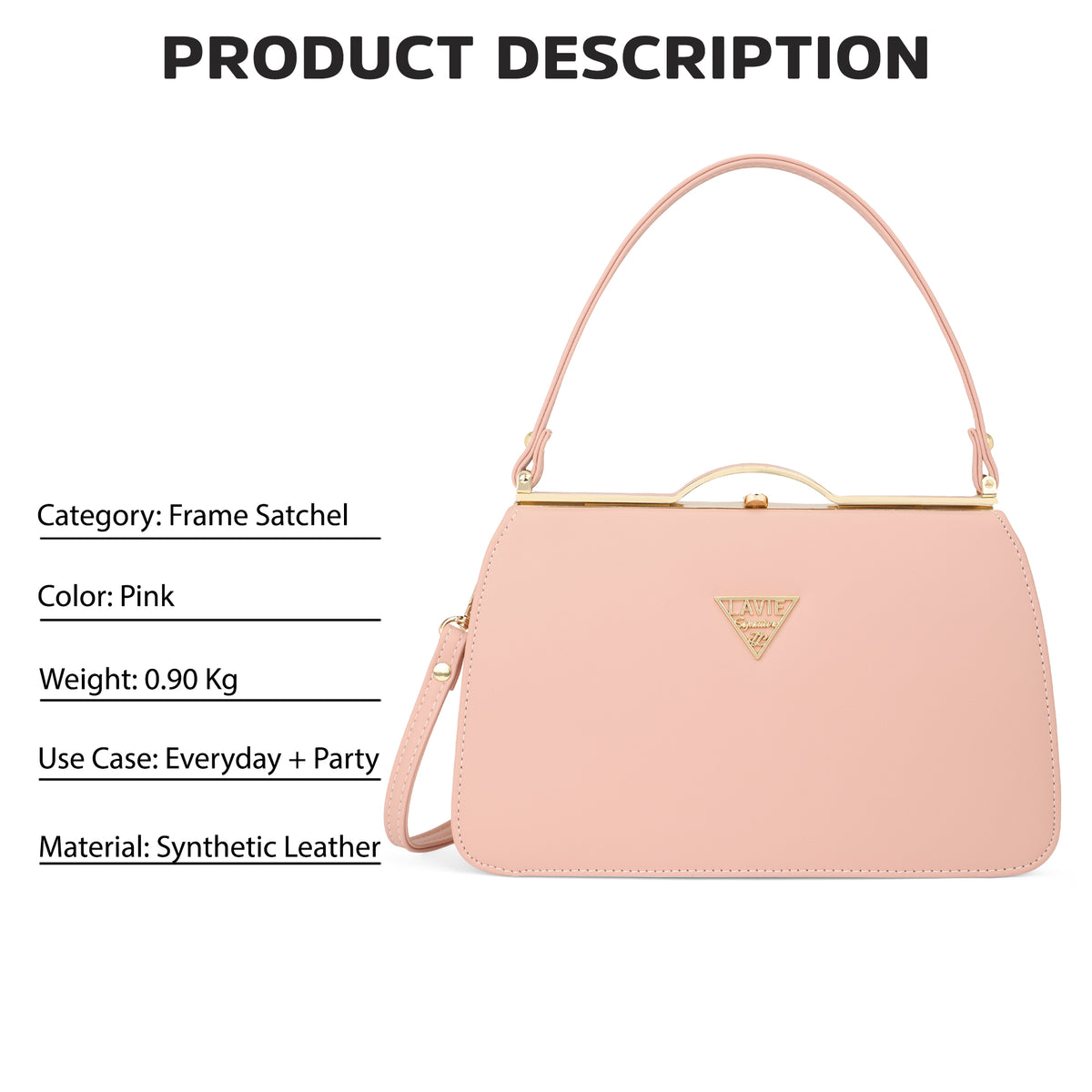 Lavie Signature Missouri Pink Large Women's Frame Bag