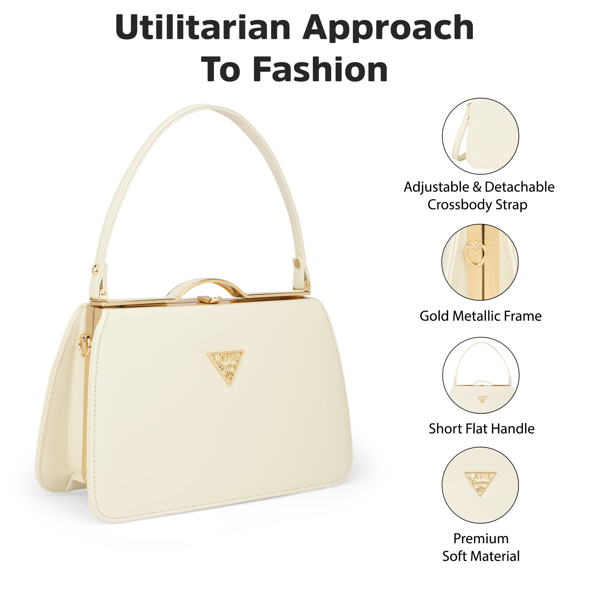 Lavie Signature Missouri Off White Large Women's Frame Bag