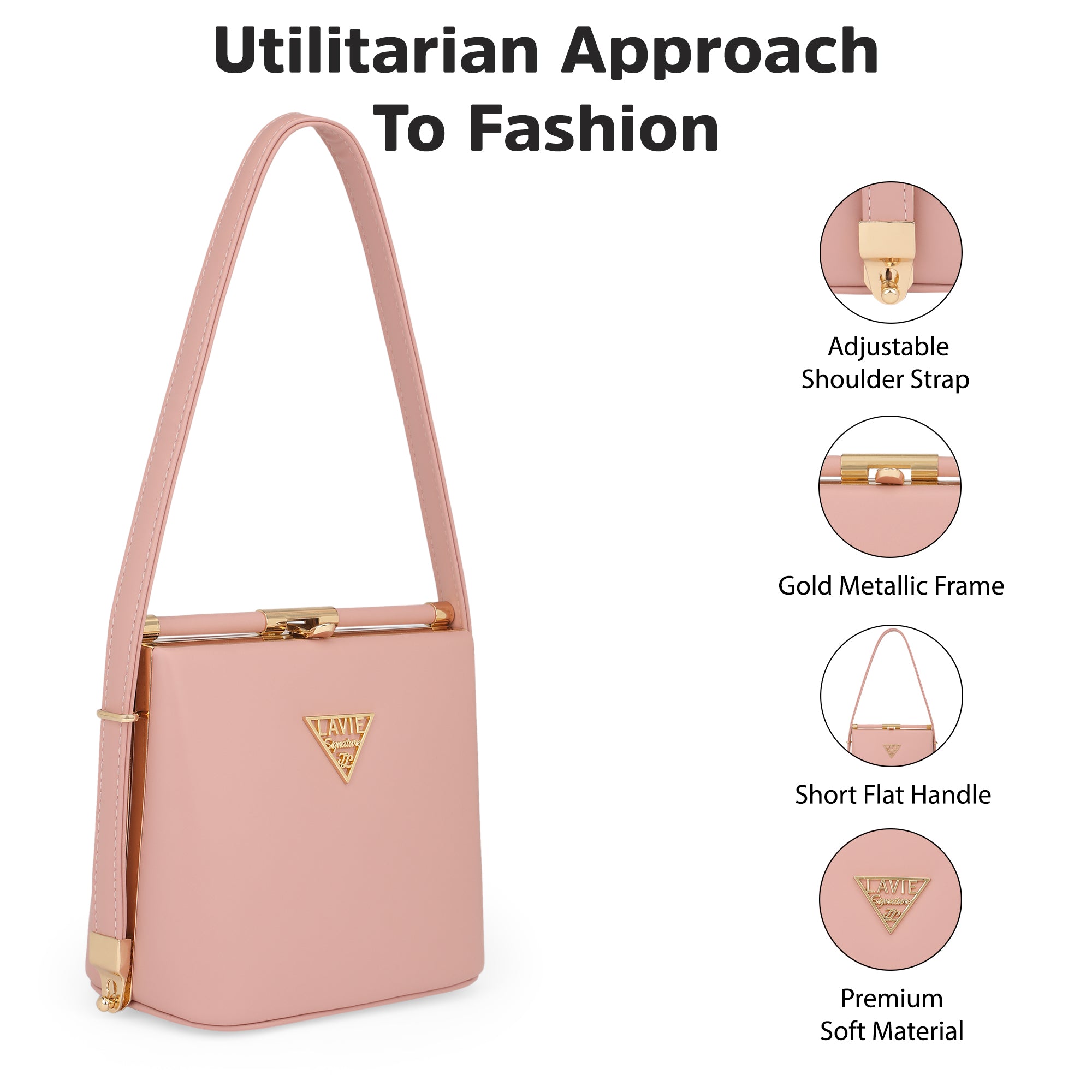 Lavie Signature Ohio Light Pink Large Women's Ohio Frame Bag