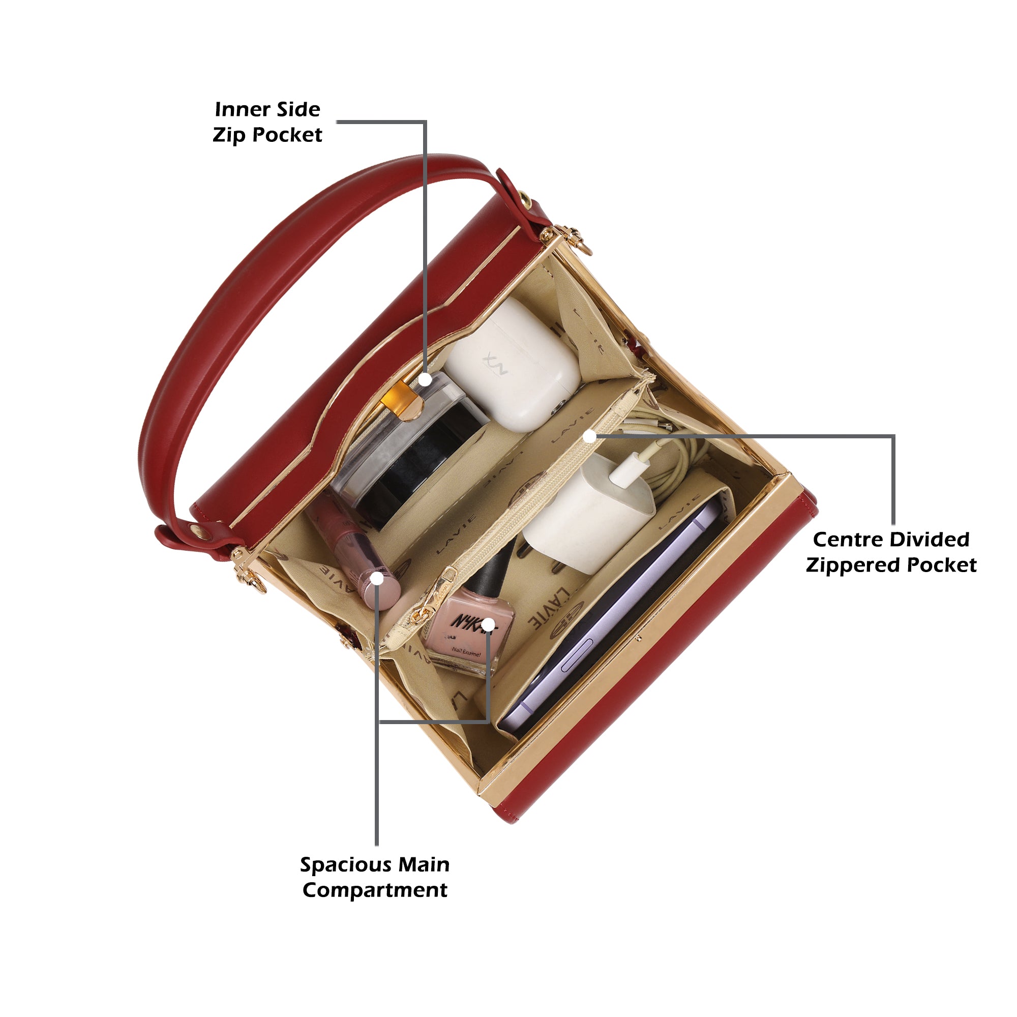 Lavie Signature Colorado Maroon Small Women's Frame Bag