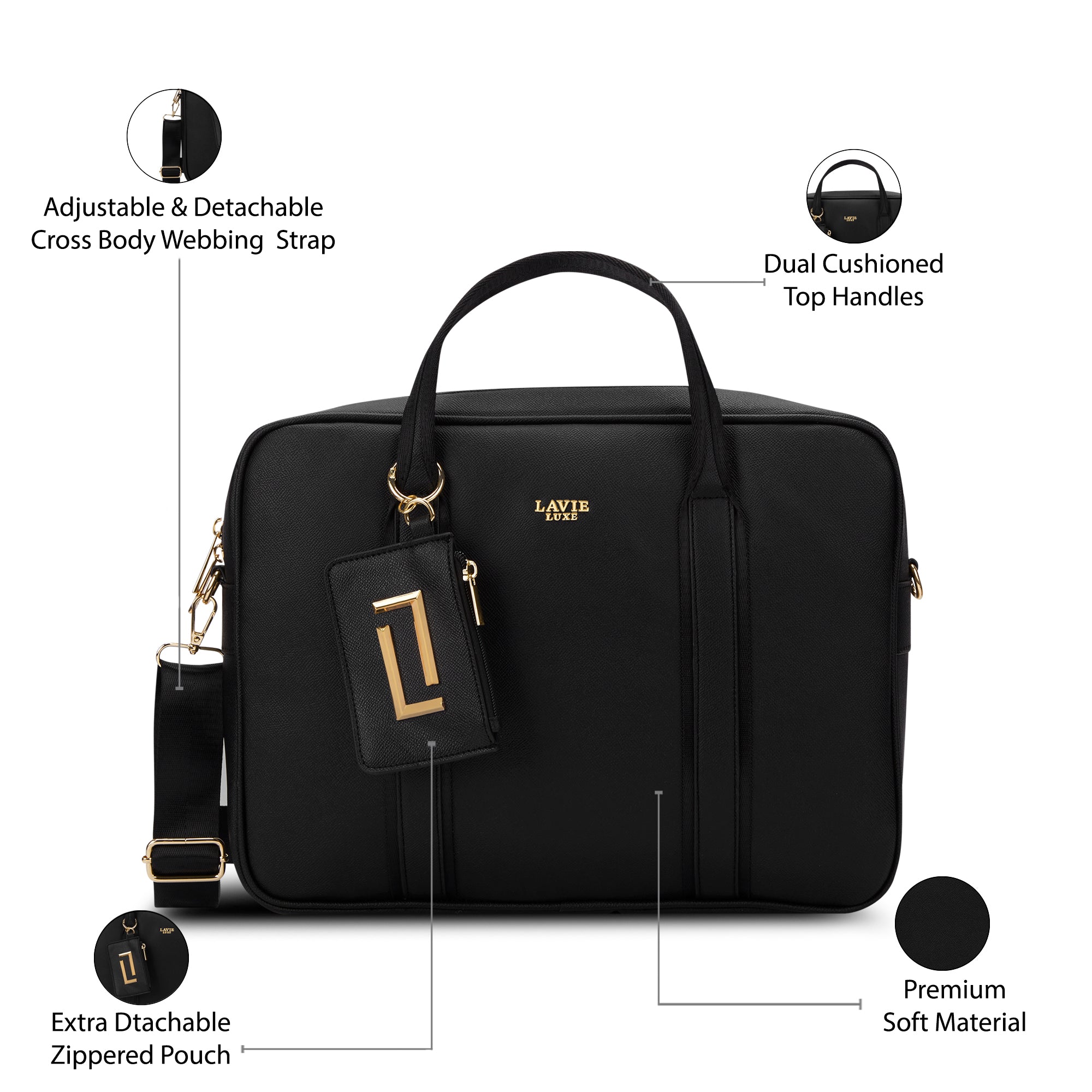 Delicaff 1 Compartment Large Laptop Bag