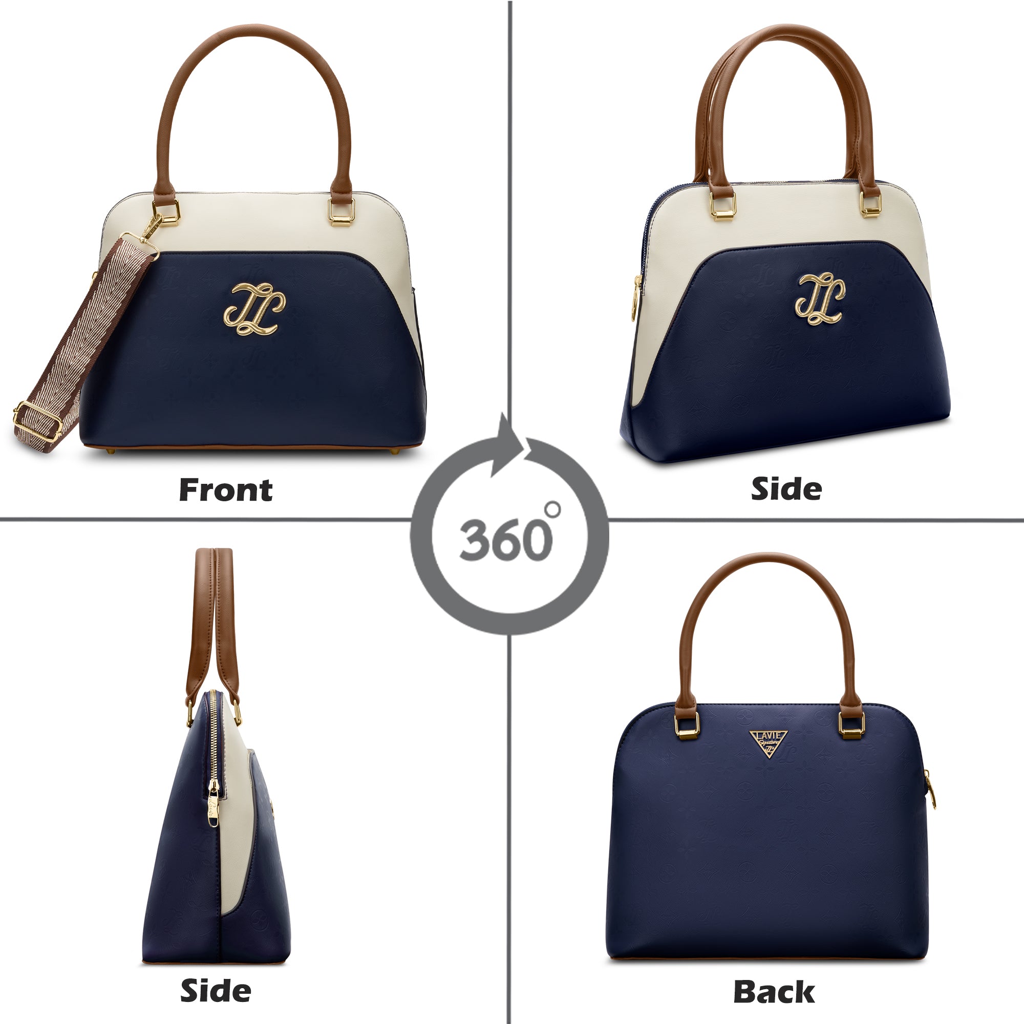 Aiken Colourblock Dome Medium Satchel Bag