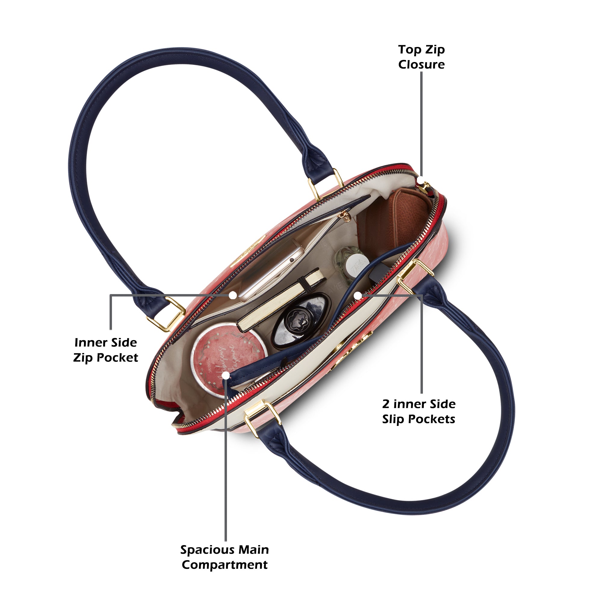 Aiken Colourblock Dome Medium Satchel Bag