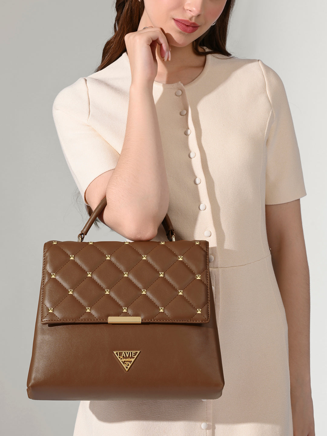 Stud Gary Medium Satchel Bag