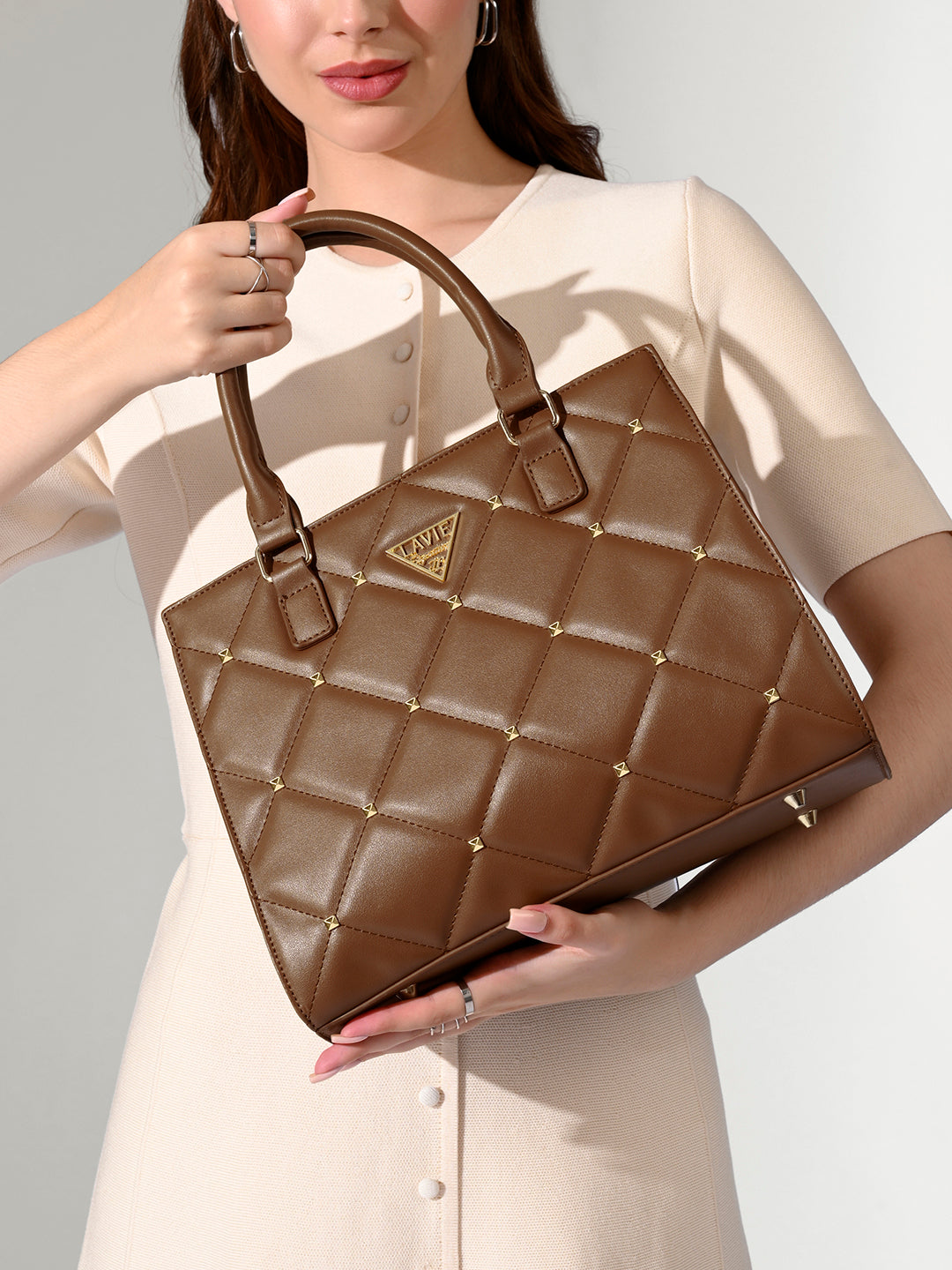 Stud Juno Medium Satchel Bag