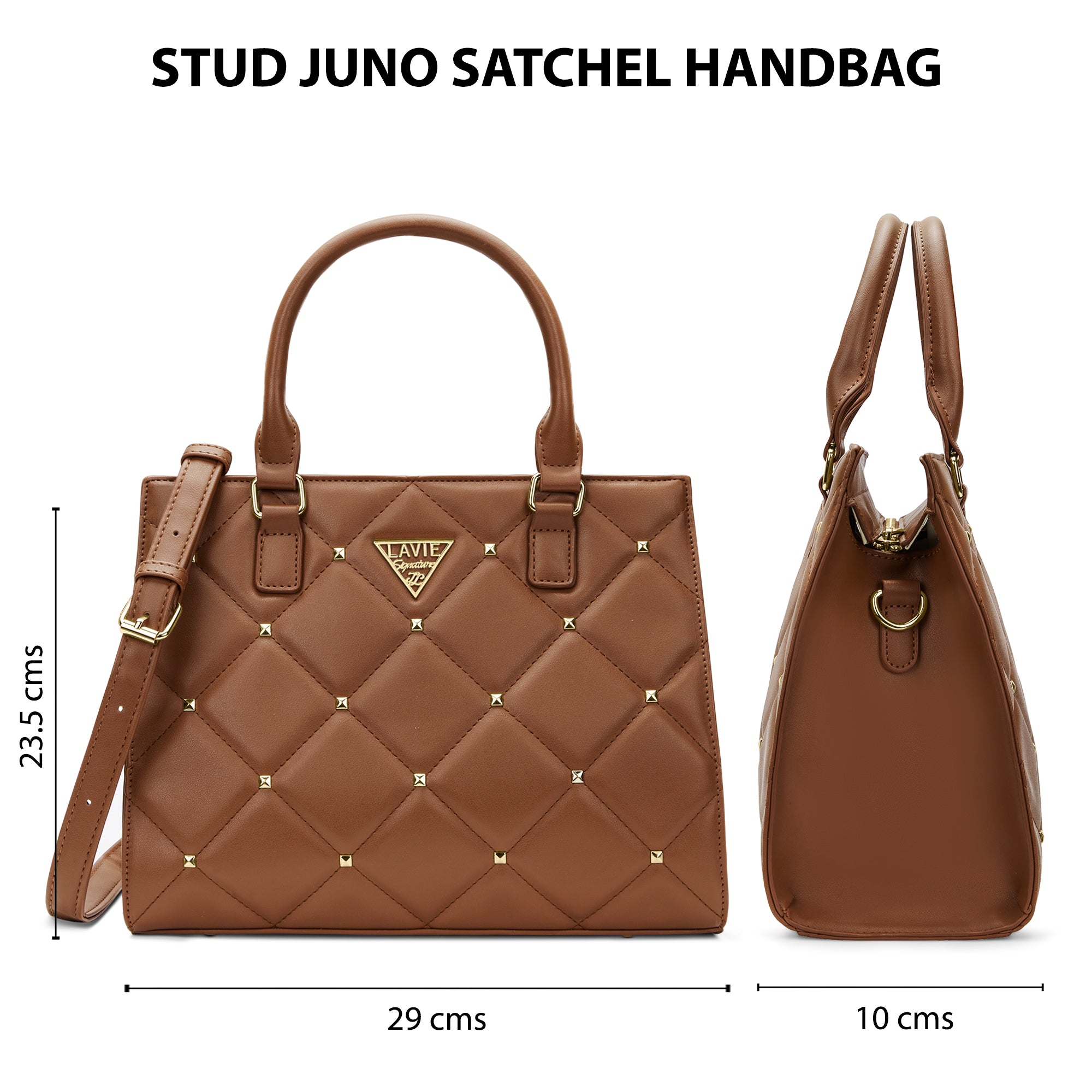 Stud Juno Medium Satchel Bag