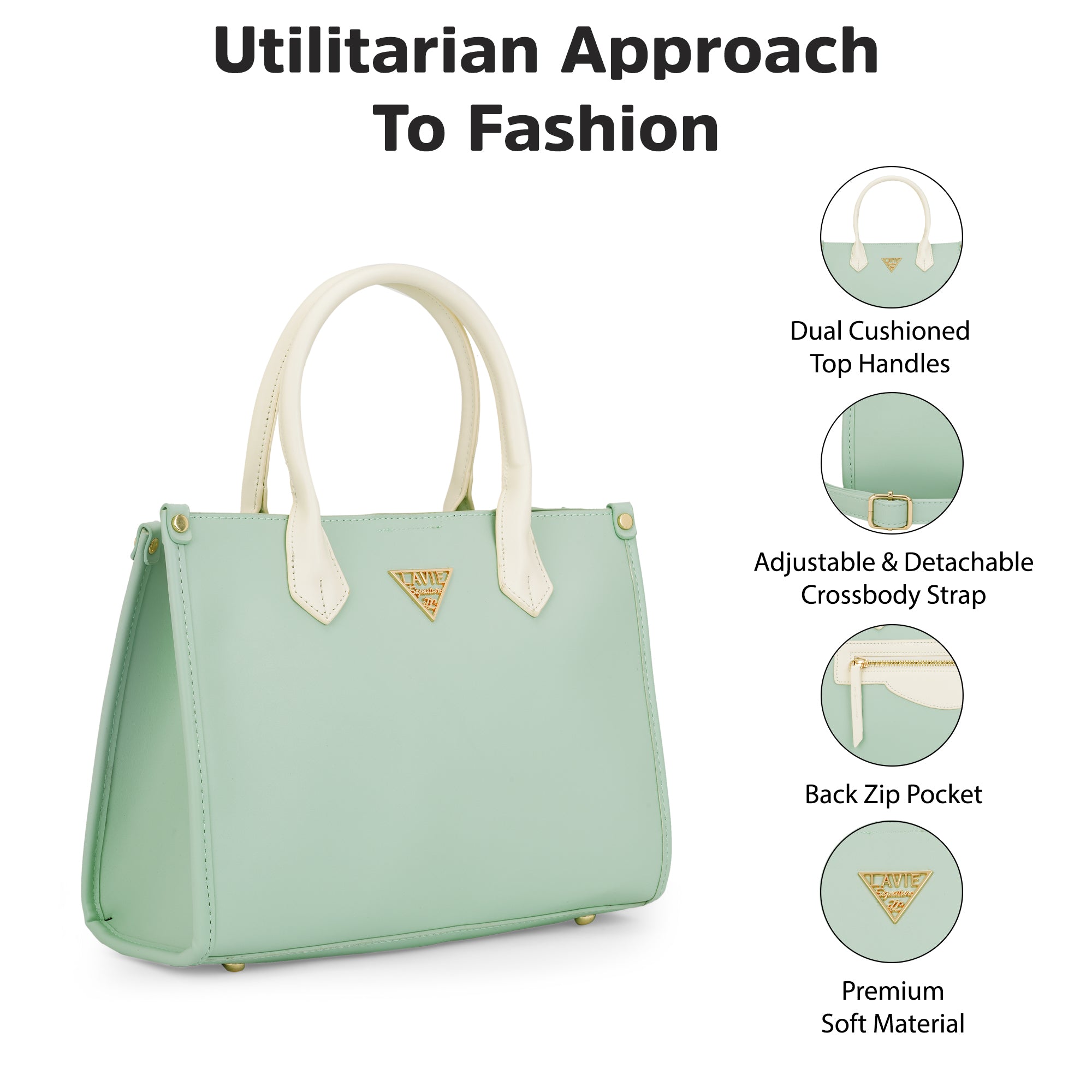 Lancaster 3 Compartment Small Satchel Bag