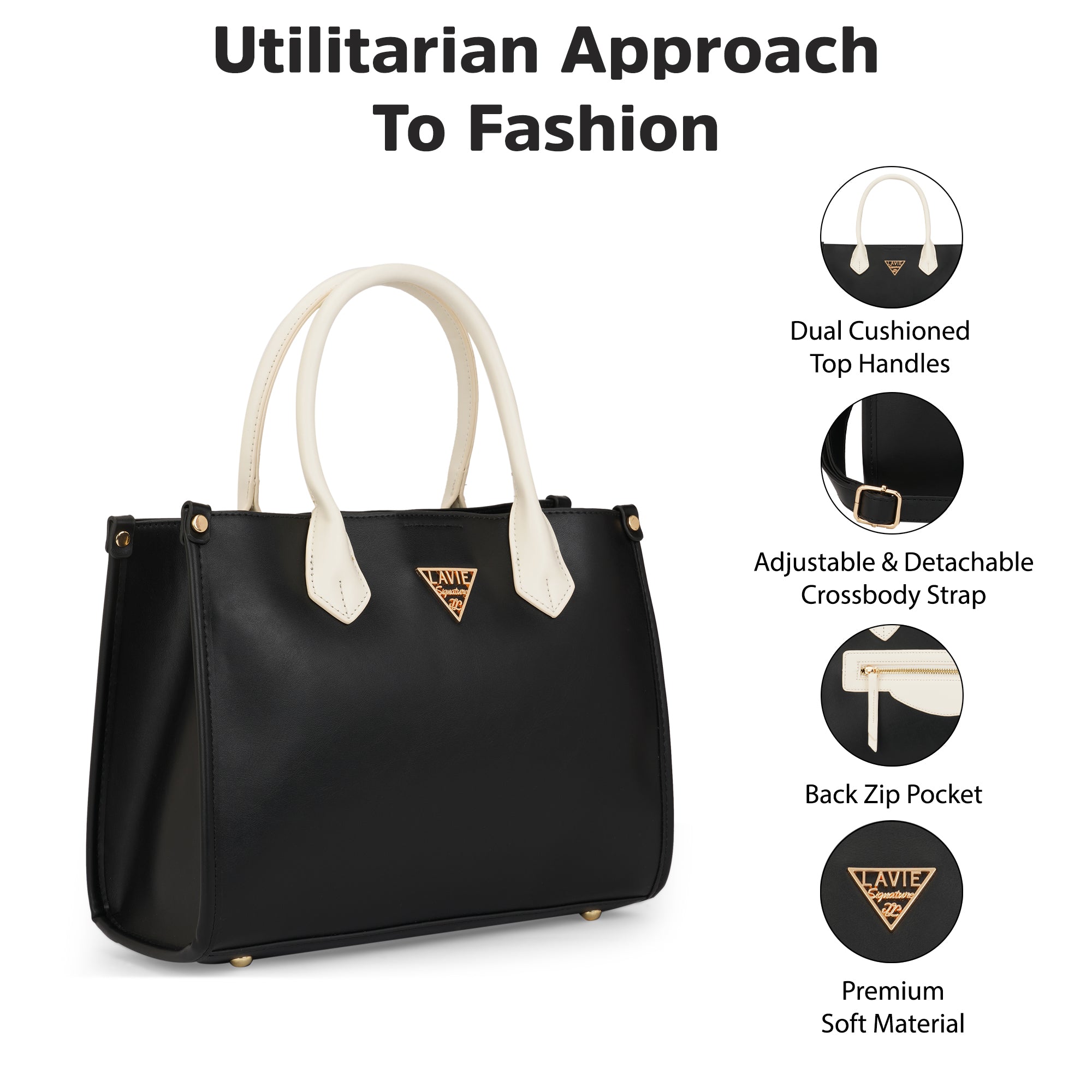 Lancaster 3 Compartment Small Satchel Bag