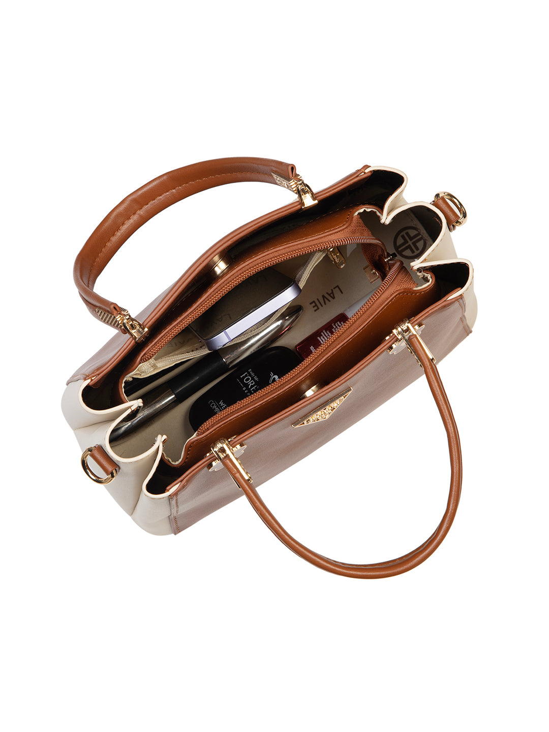 Lancaster 3 Compartment Small Satchel Bag