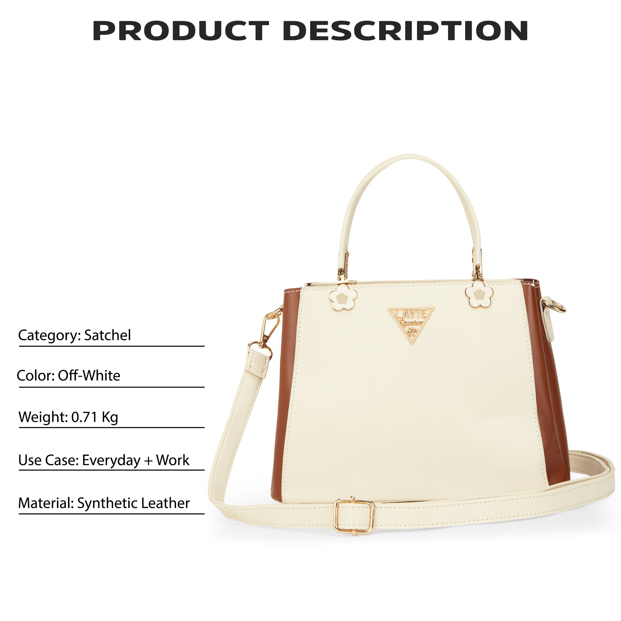 Trinidad 3 Compartment Box Medium Satchel Bag