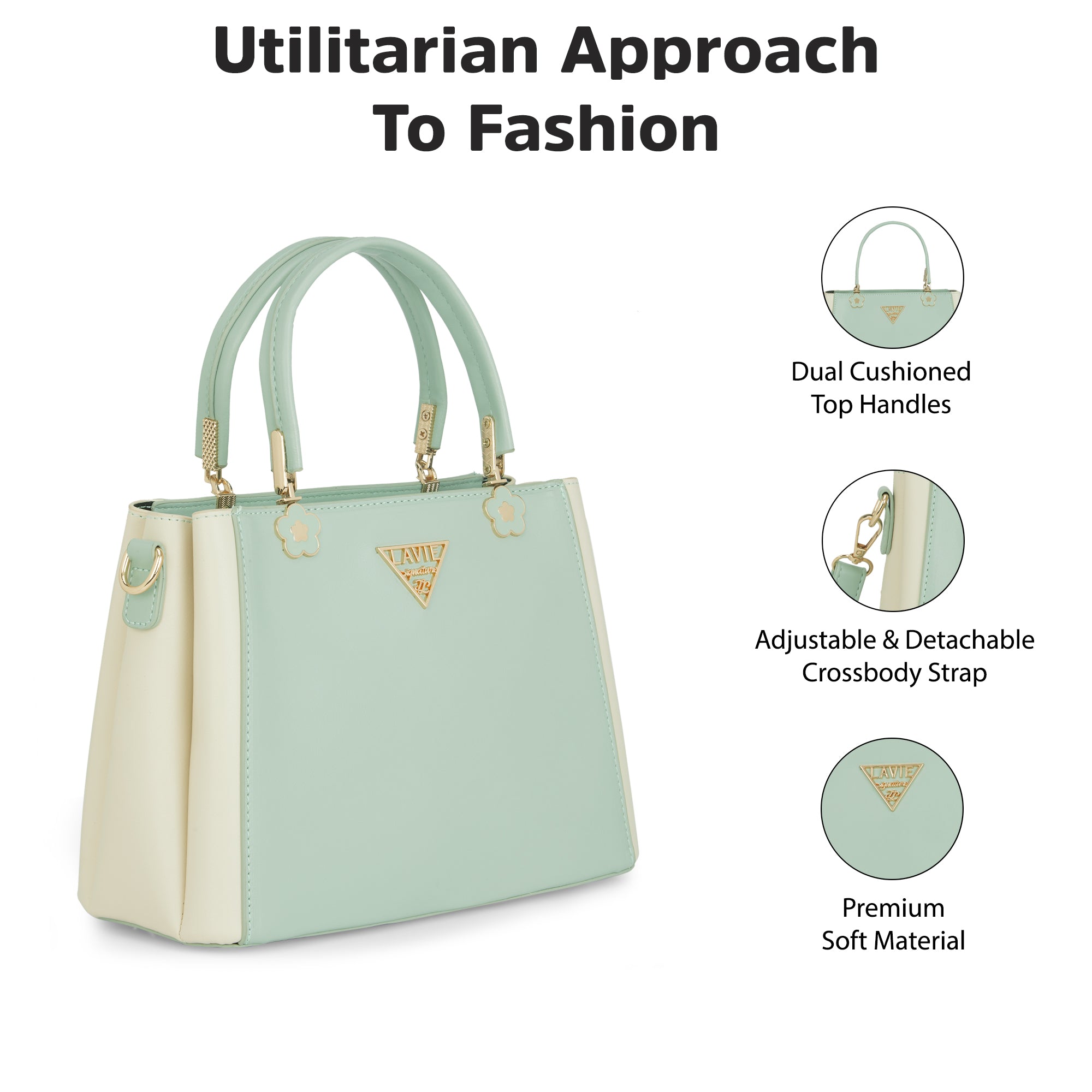 Trinidad 3 Compartment Box Medium Satchel Bag