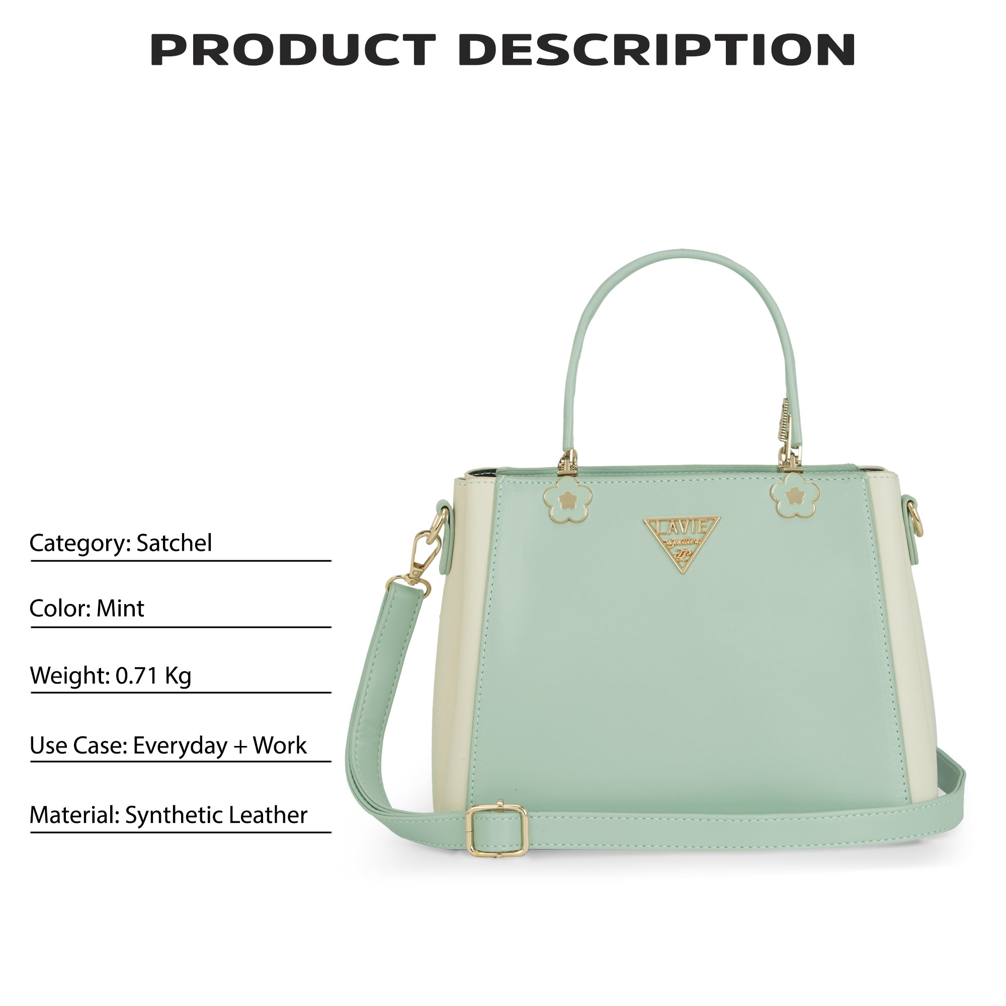 Trinidad 3 Compartment Box Medium Satchel Bag