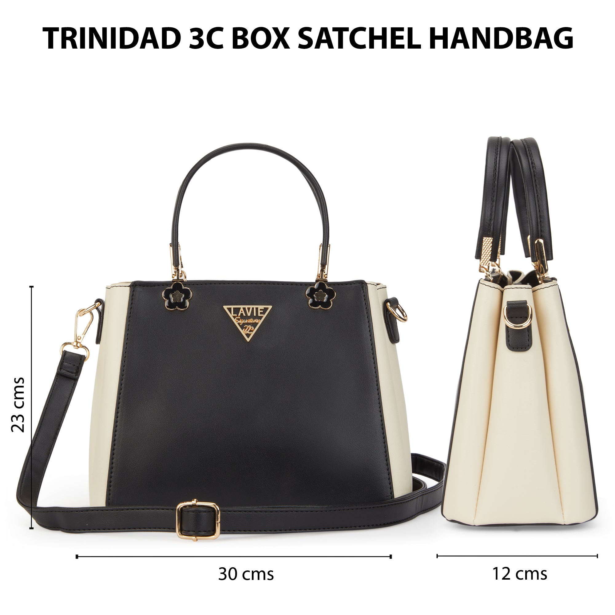 Trinidad 3 Compartment Box Medium Satchel Bag