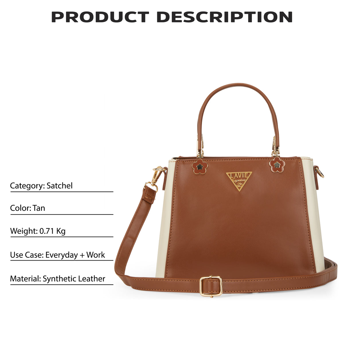 Trinidad 3 Compartment Box Medium Satchel Bag