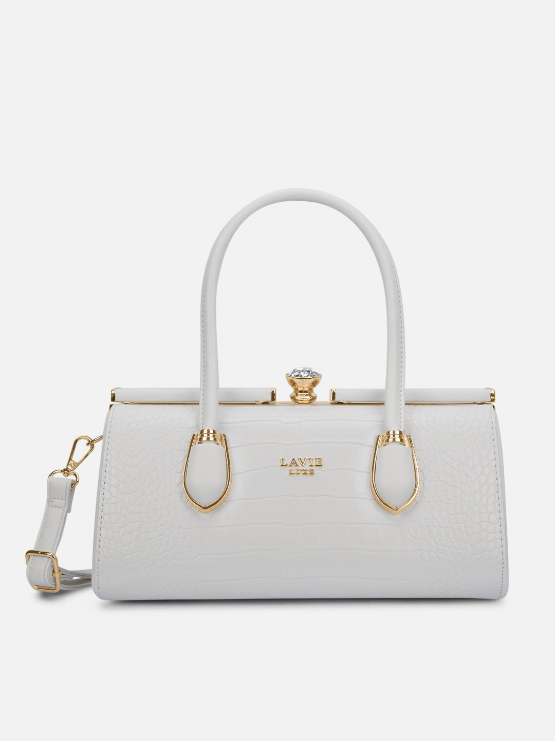 Dazzle Medium White Handbag
