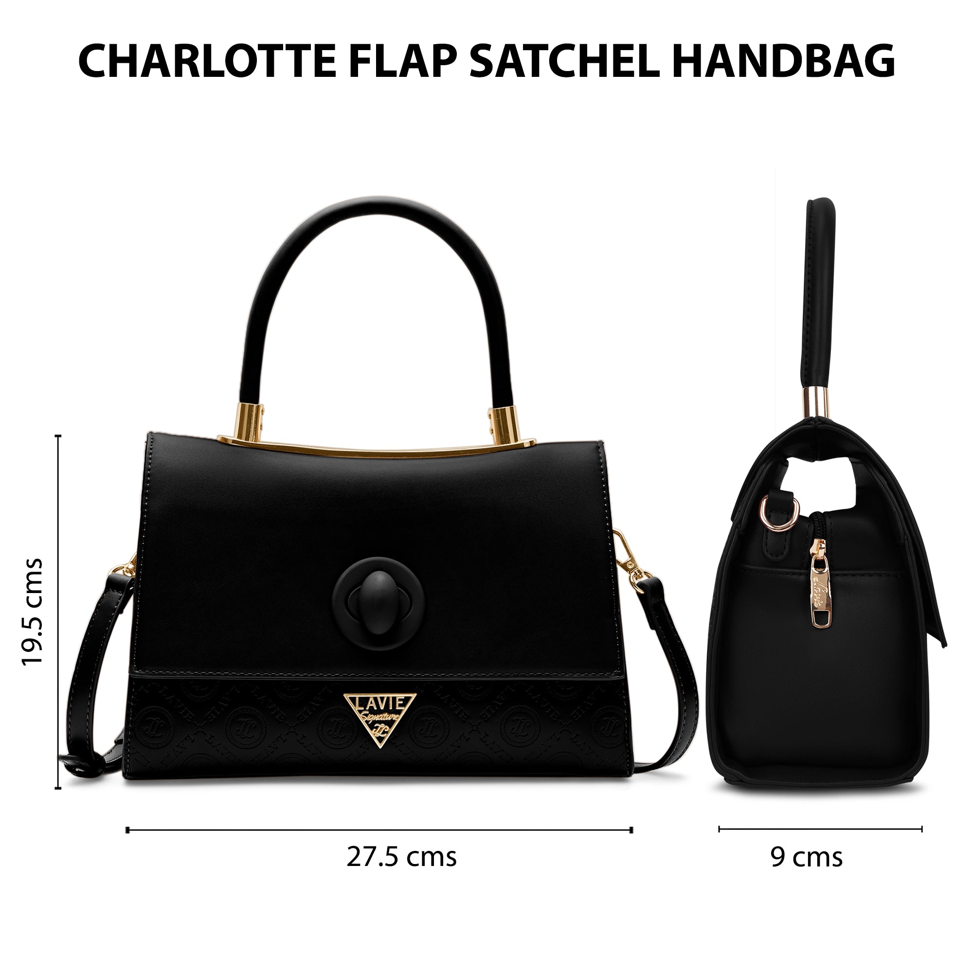 Charlotte Flap Medium Satchel Bag