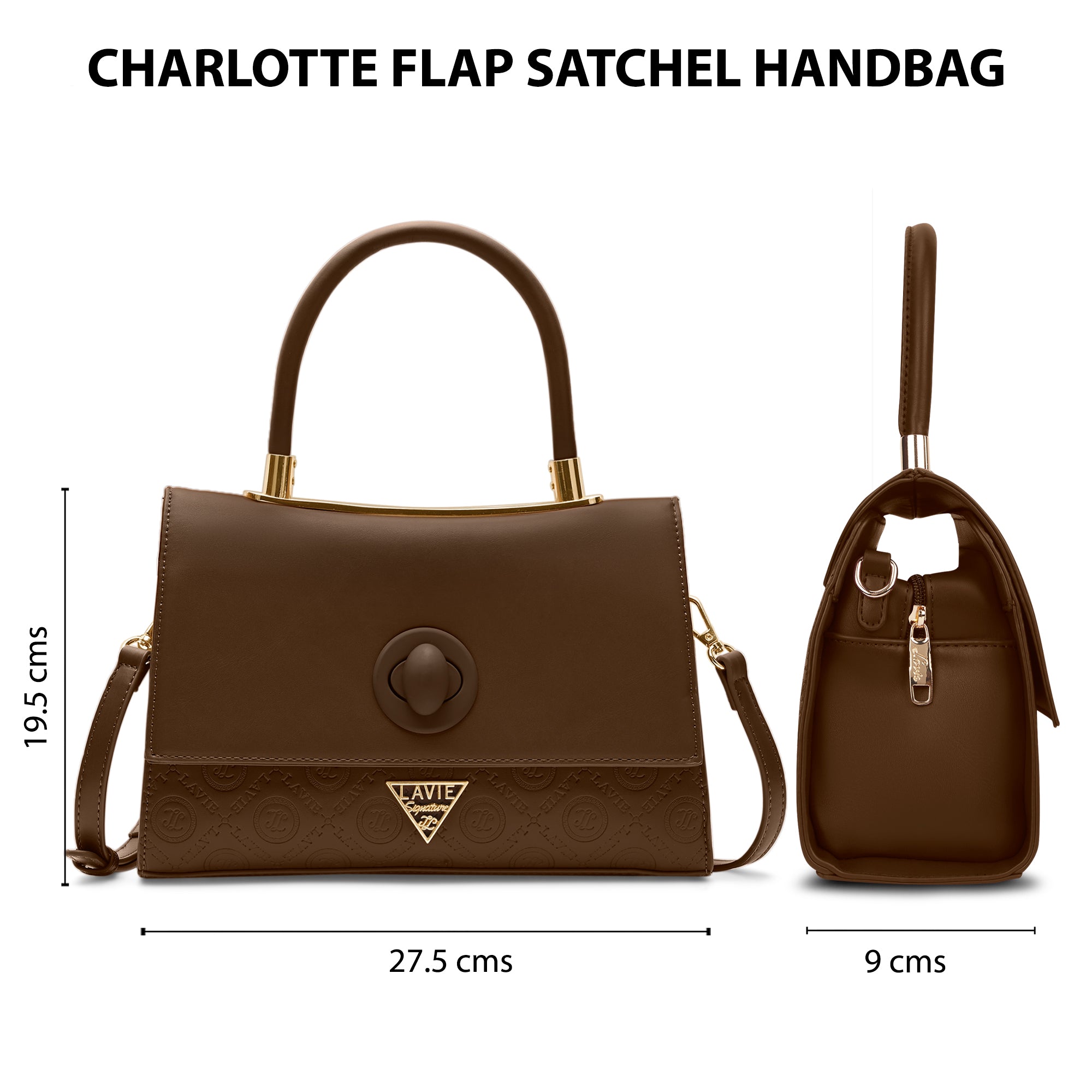 Charlotte Flap Medium Satchel Bag