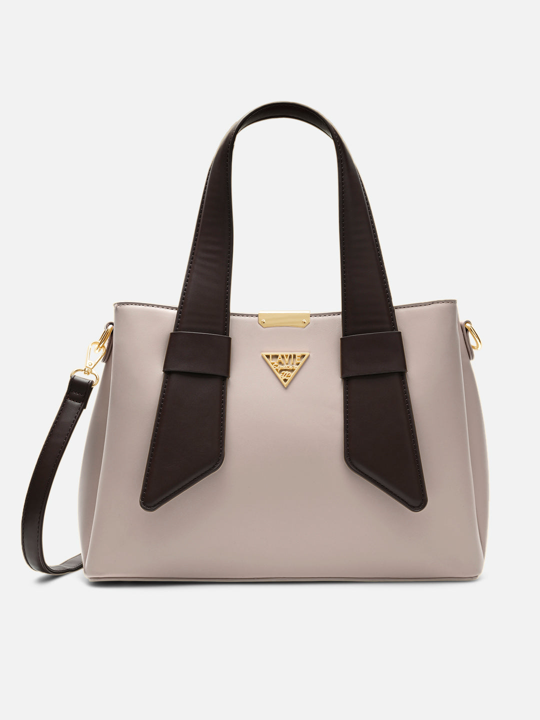 Buy Nashville 3 Compartments Medium Satchel Bag Beige Online
