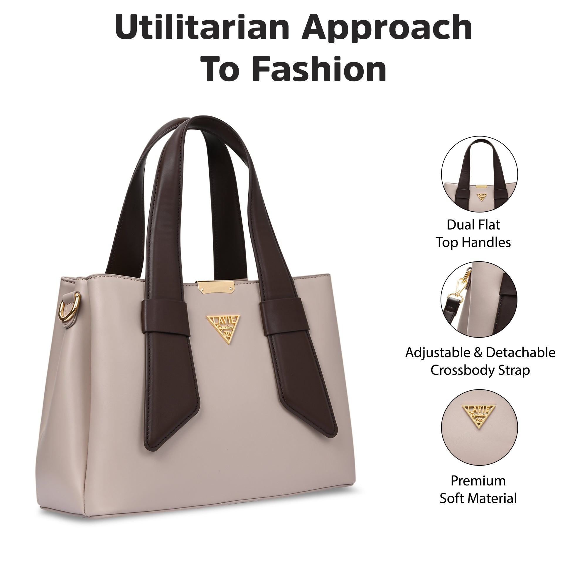 Nashville 3 Compartments Medium Satchel Bag