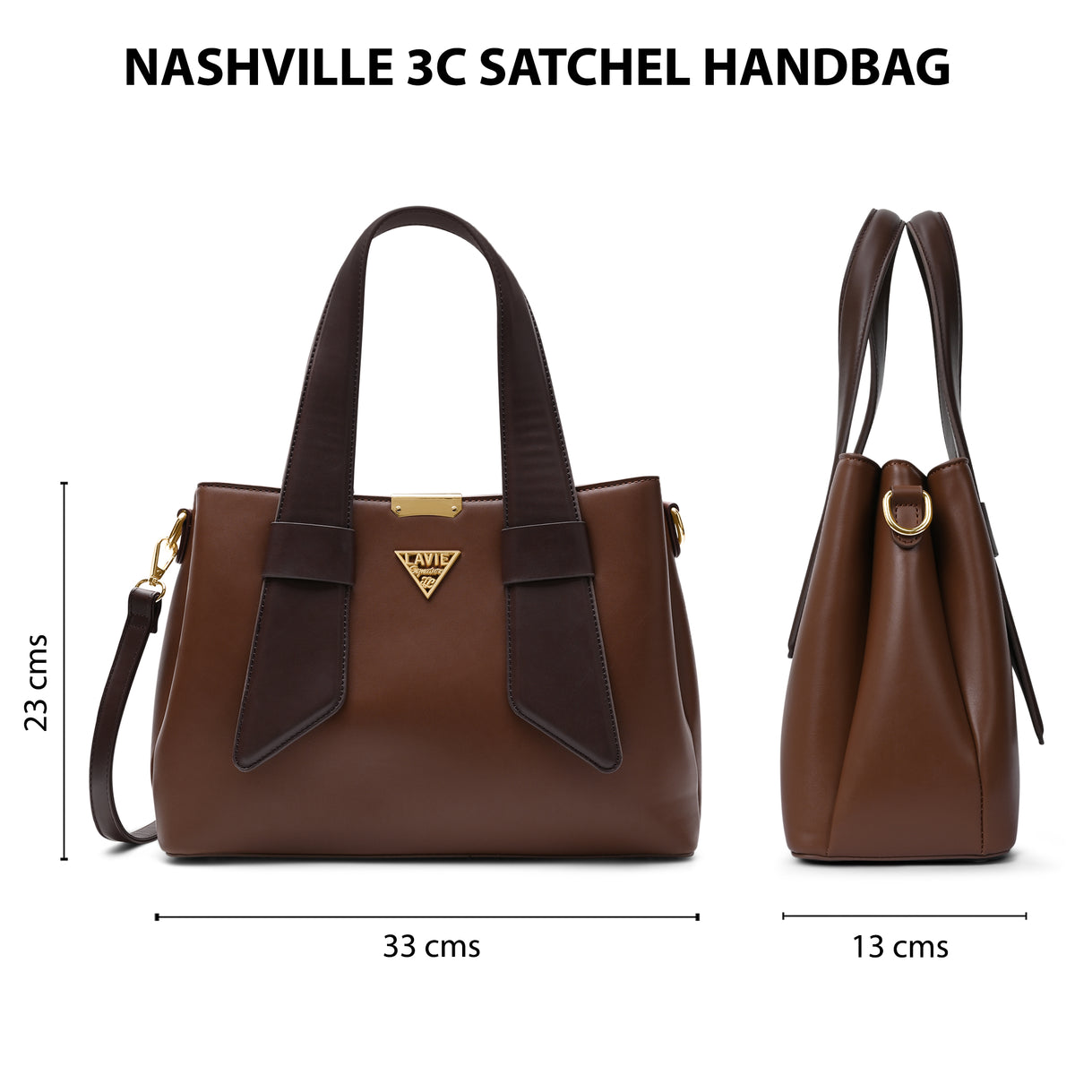 Nashville 3 Compartments Medium Satchel Bag