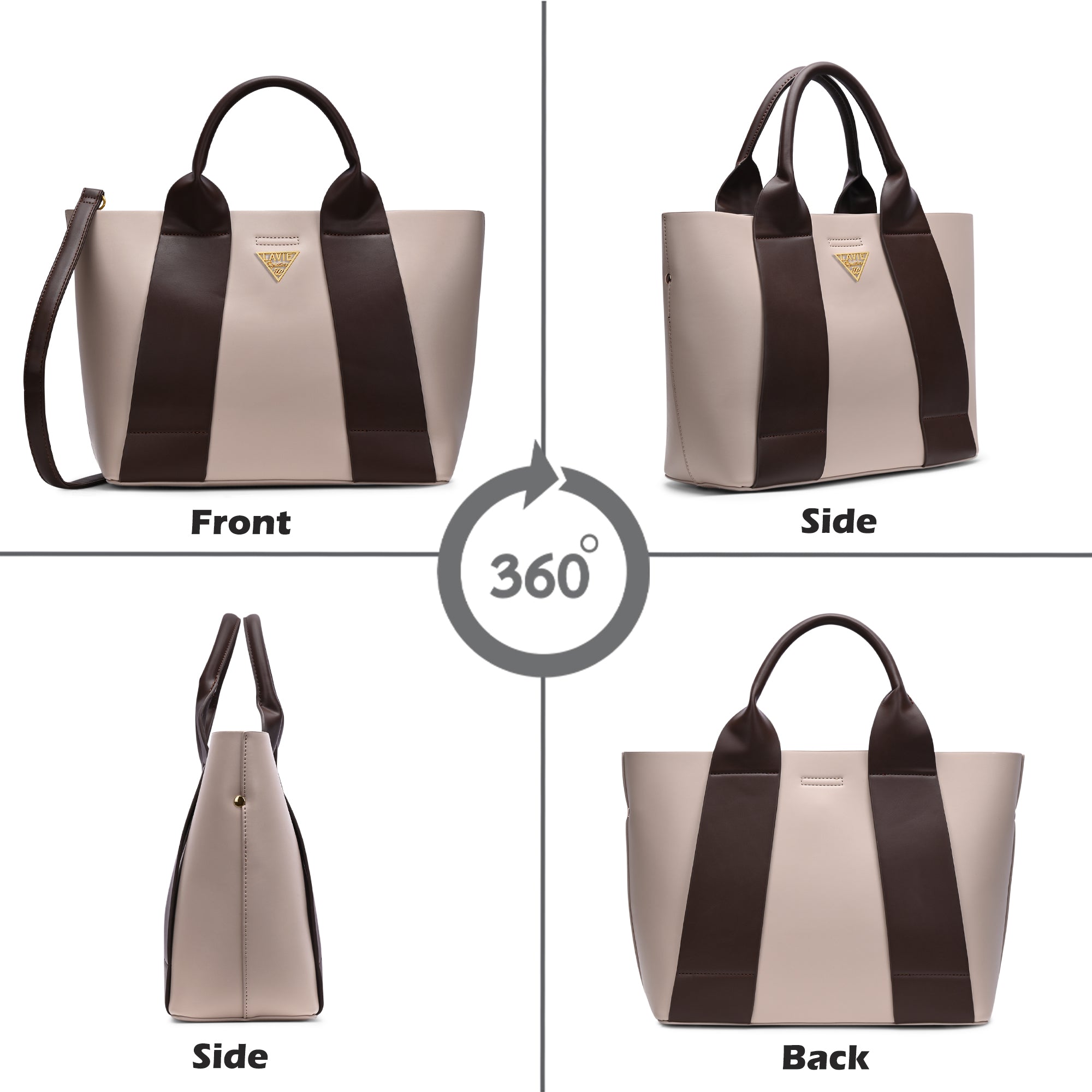 Savannah 3 Compartments Large Tote Bag