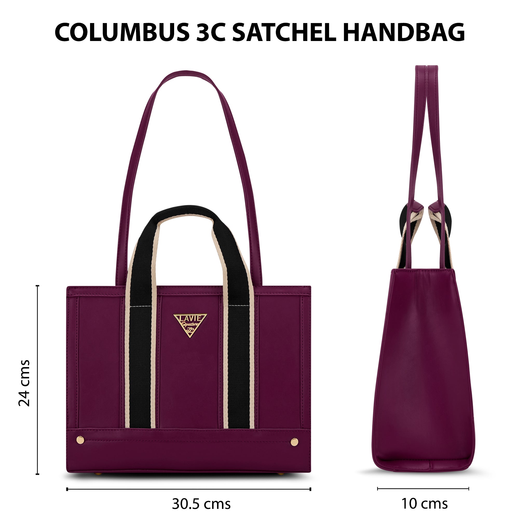 Columbus 3 Compartment Medium Satchel Bag