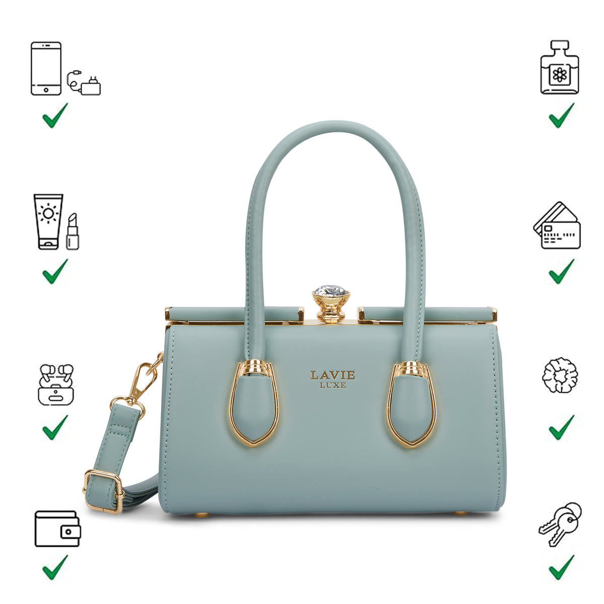 Dazzle Small Mint Handbag