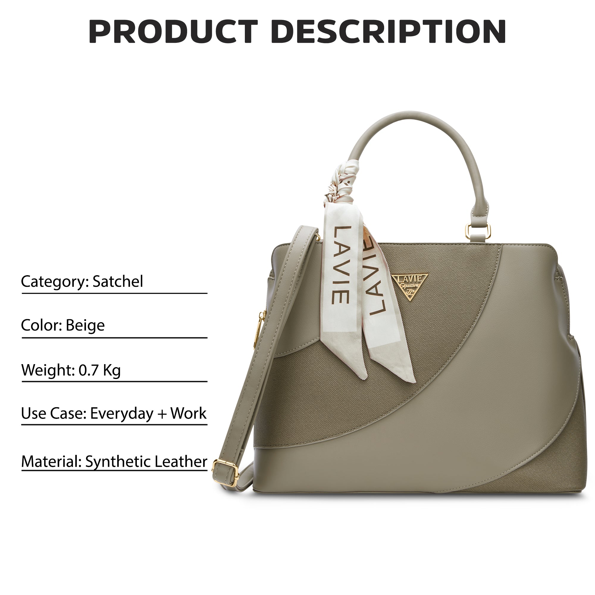 Omaha 3 Compartments Large Satchel Bag