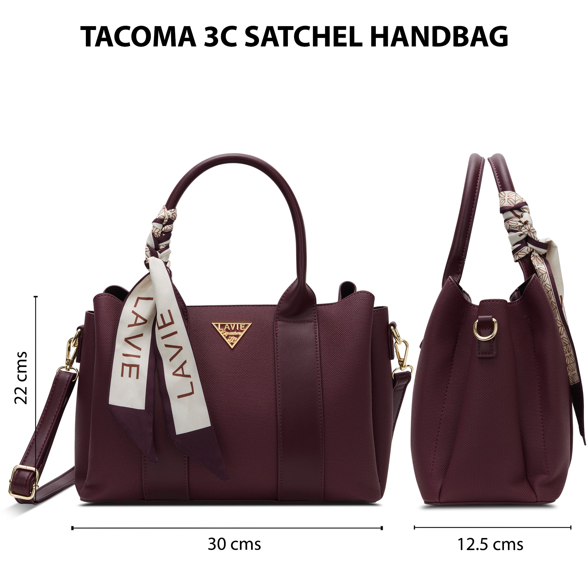 Tacoma 3 Compartments Medium Satchel Bag