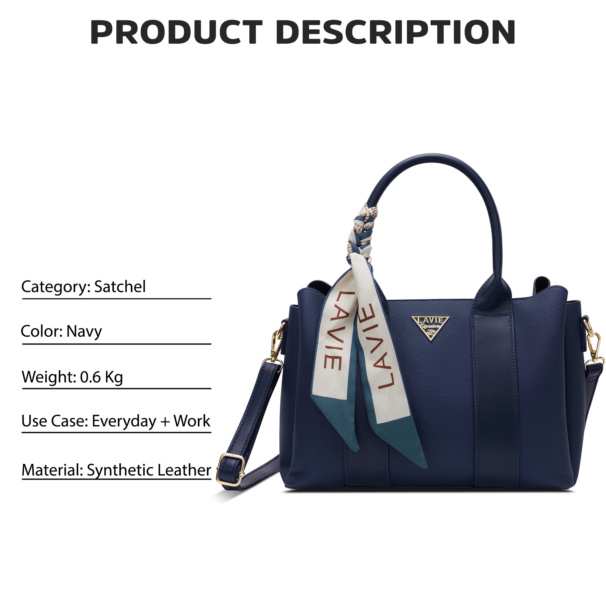 Tacoma 3 Compartments Medium Satchel Bag