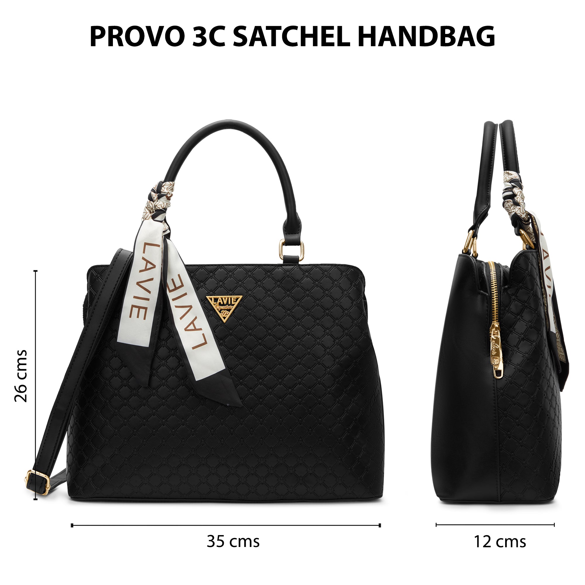 Provo 3 Compartments Large Satchel Bag