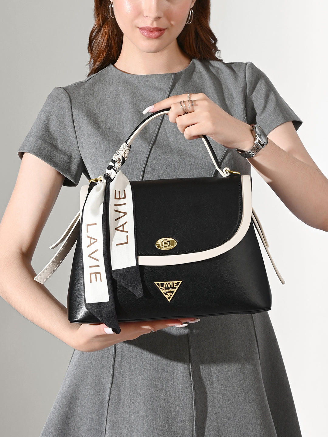 Plano 2 Compartments Flap Medium Satchel Bag