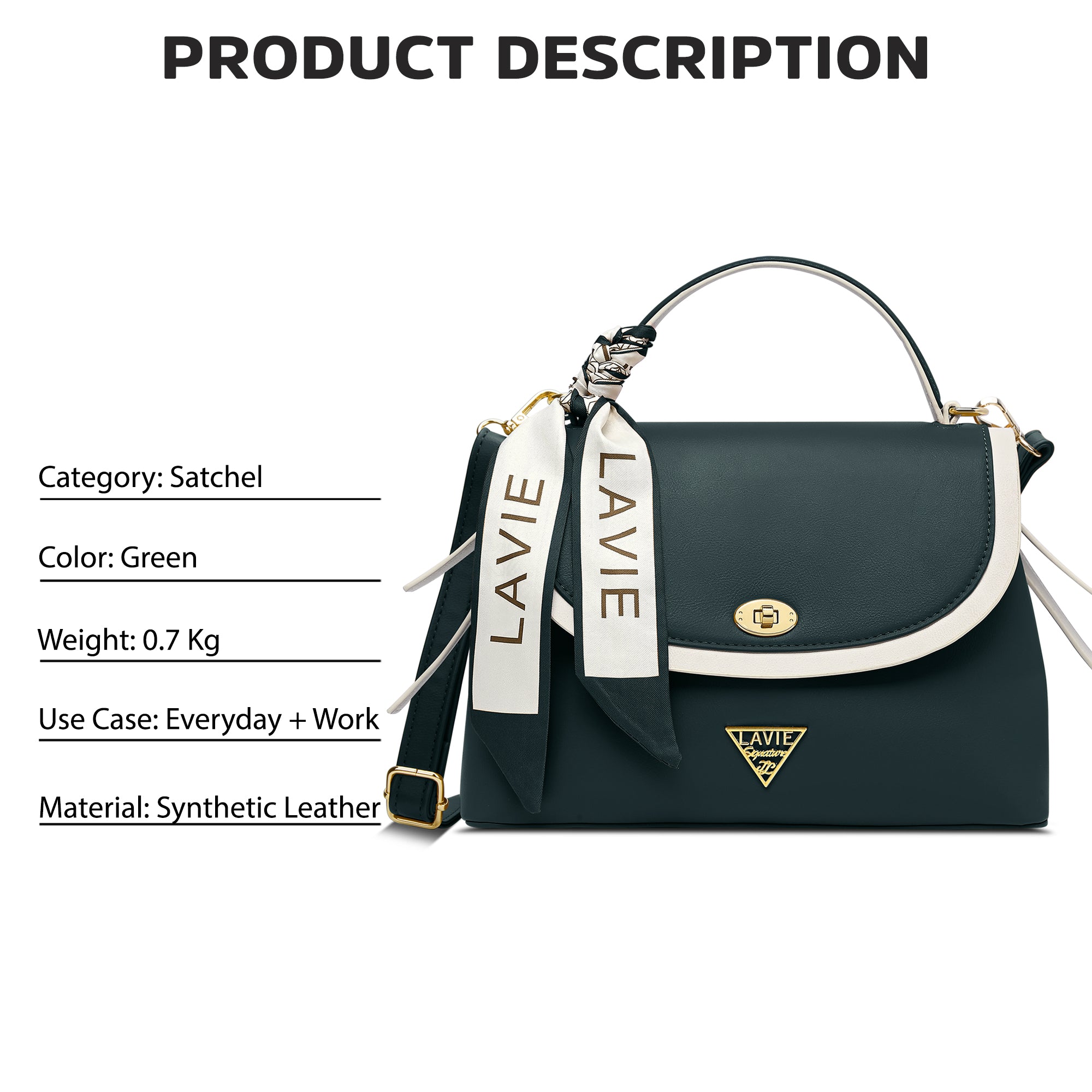 Plano 2 Compartments Flap Medium Satchel Bag
