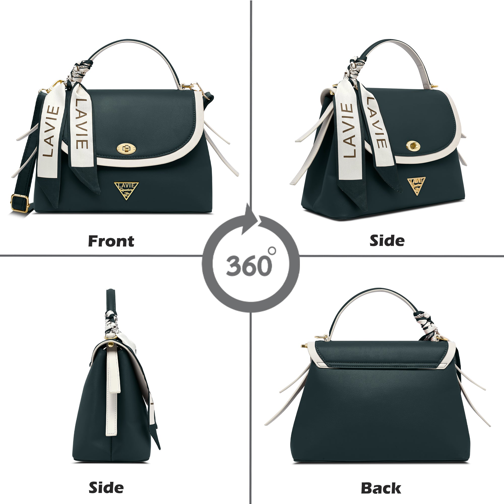 Plano 2 Compartments Flap Medium Satchel Bag