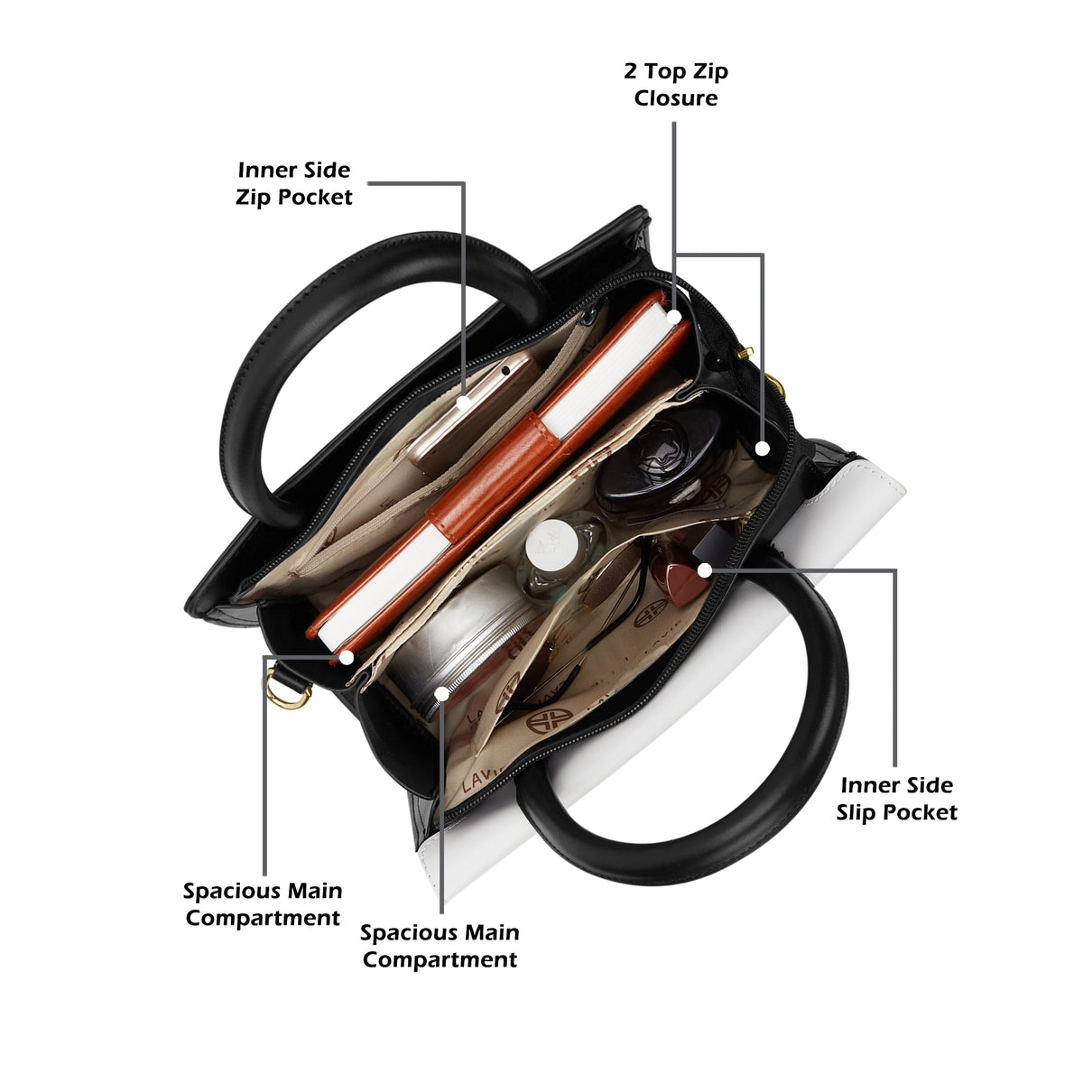 Tupelo 2 Compartments Medium Satchel Bag