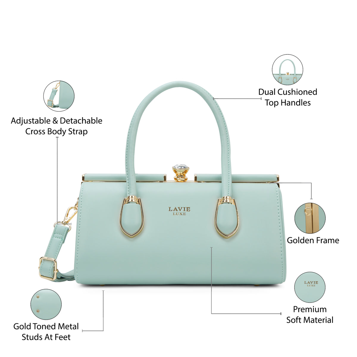 Dazzle Medium Mint Handbag