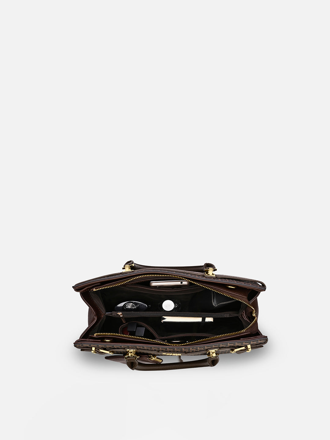 Monogram Cindy Horizontal Medium Satchel Bag Choco