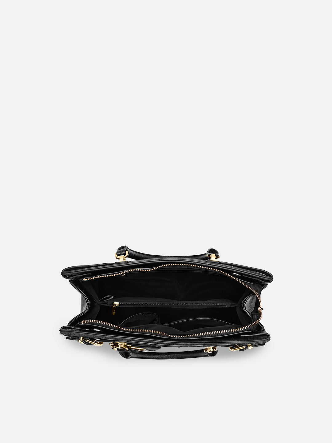 Duo Cindy Horizontal Medium Satchel Bag Black