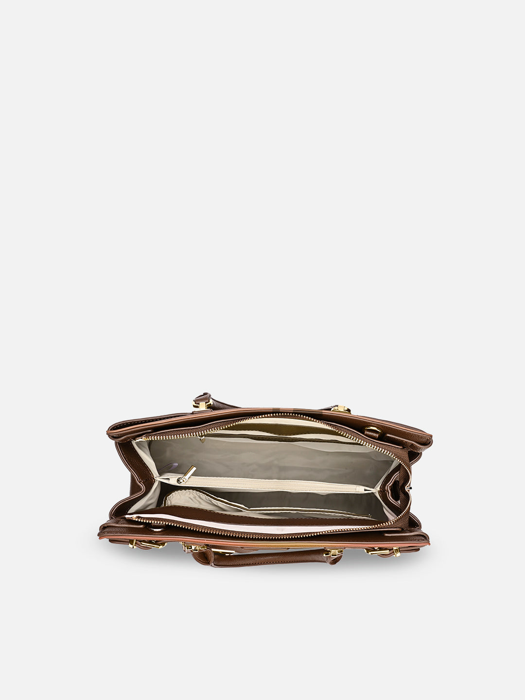 Duo Cindy Horizontal Medium Satchel Bag Tan