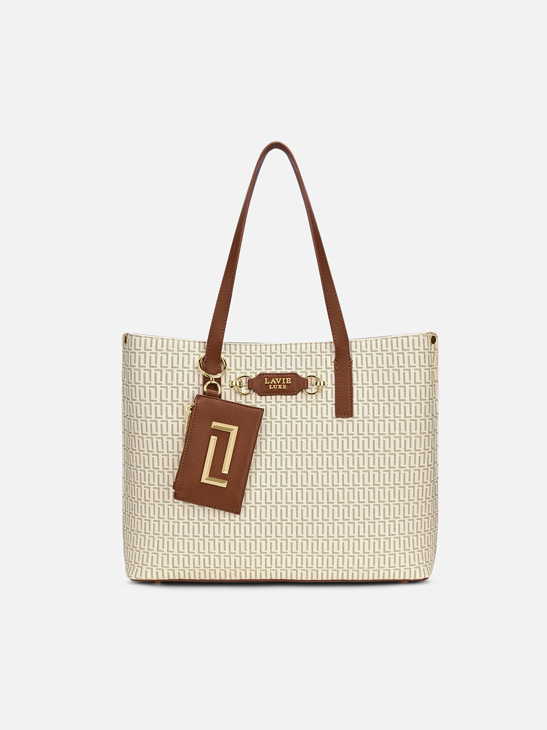 Monogram Chloe 3 Compartment Large Tote Bag White
