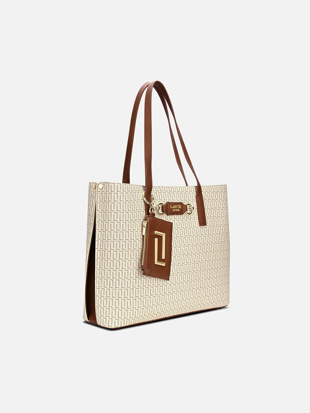 Monogram Chloe 3 Compartment Large Tote Bag White