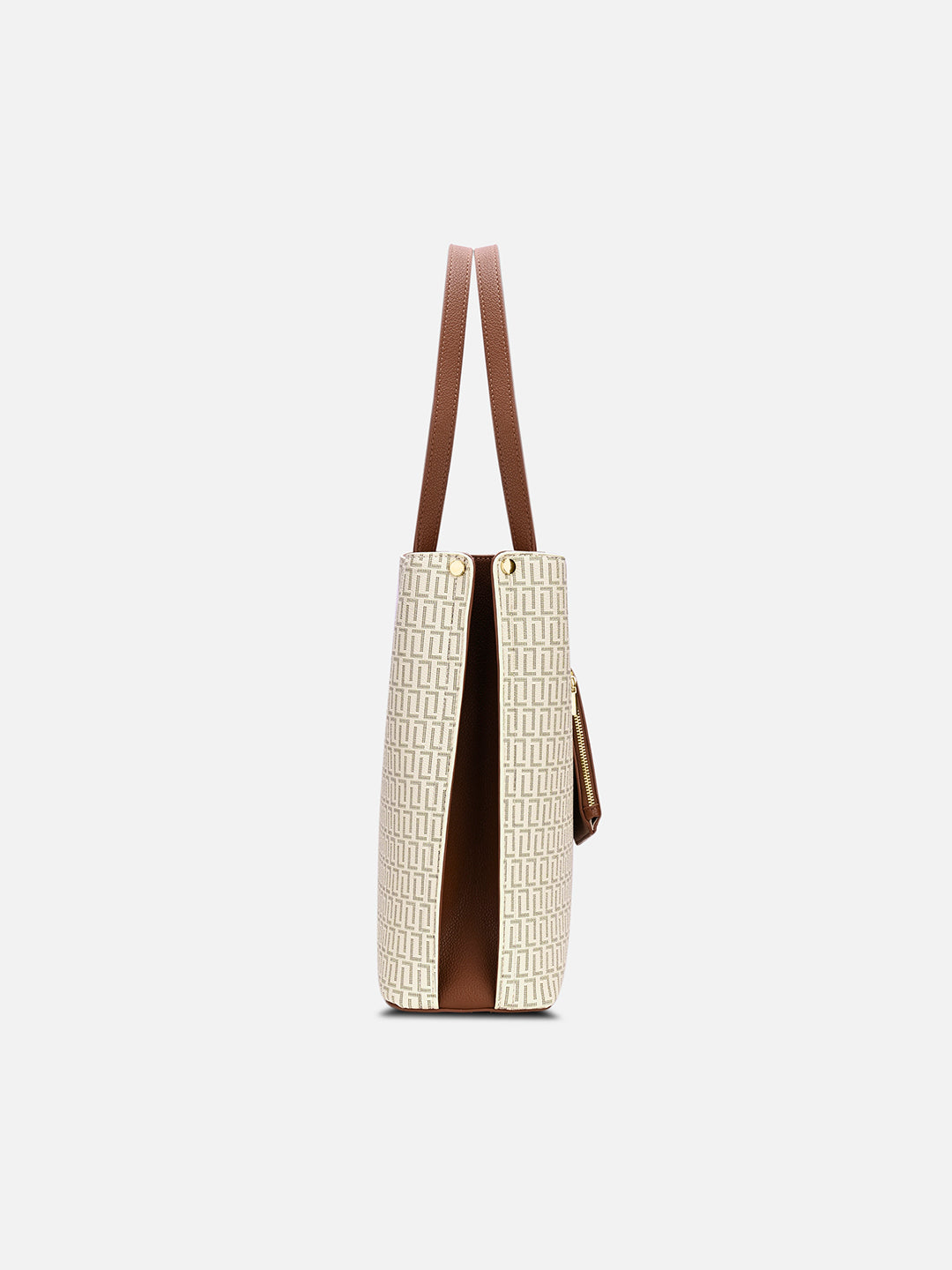Monogram Chloe 3 Compartment Large Tote Bag White