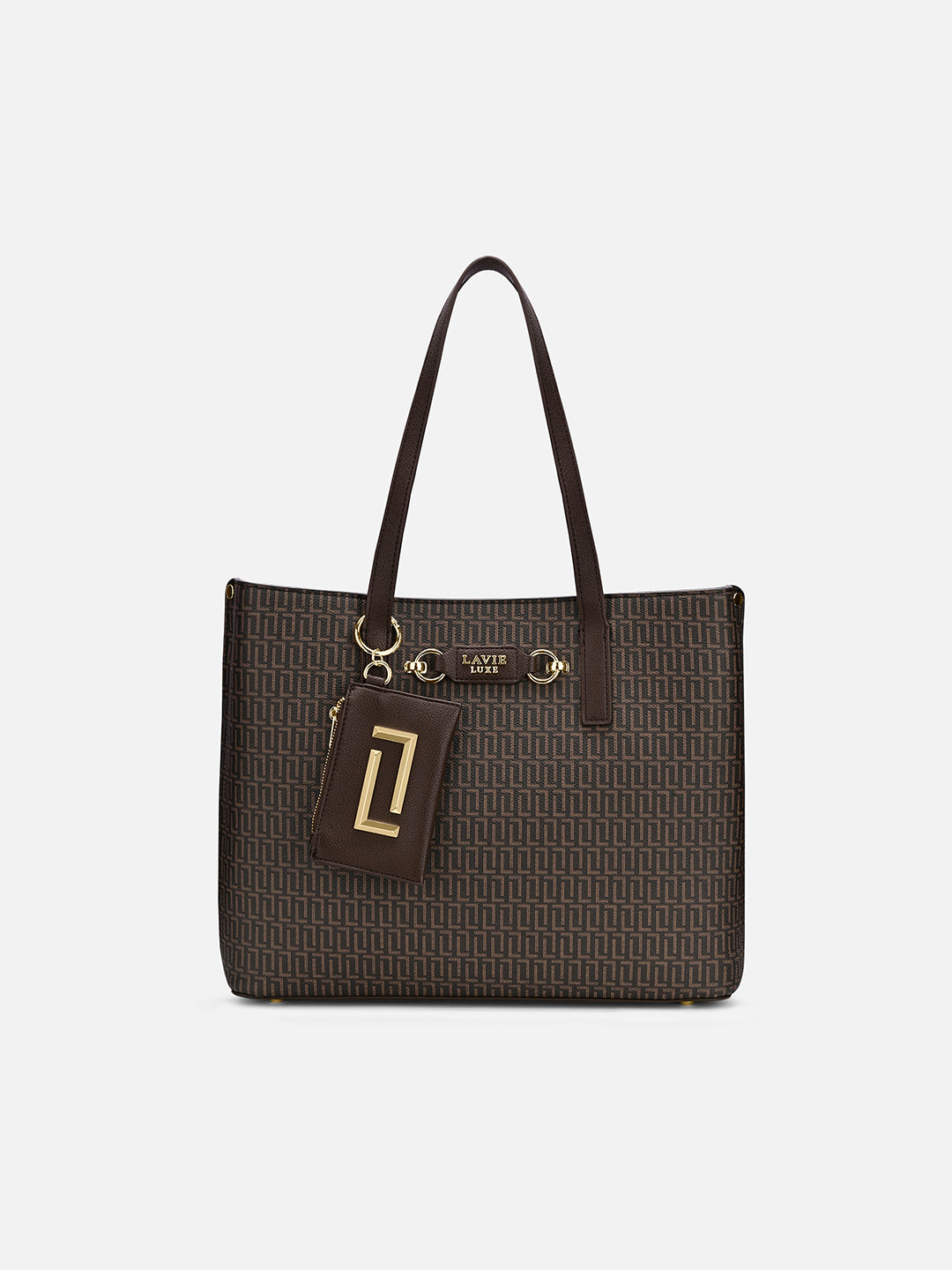 Monogram Chloe 3 Compartment Large Tote Bag Choco