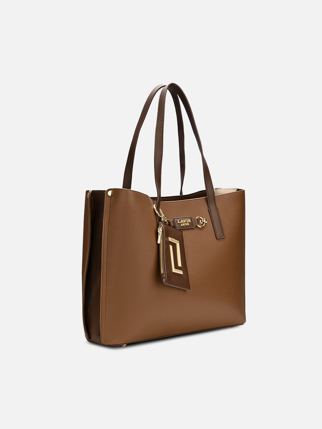 Duo Chloe 3 Compartment Large Tote Bag Tan