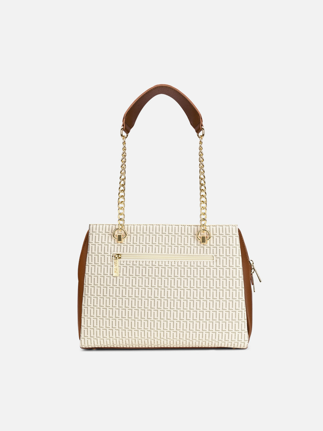 Monogram Ashley Large Satchel Bag White