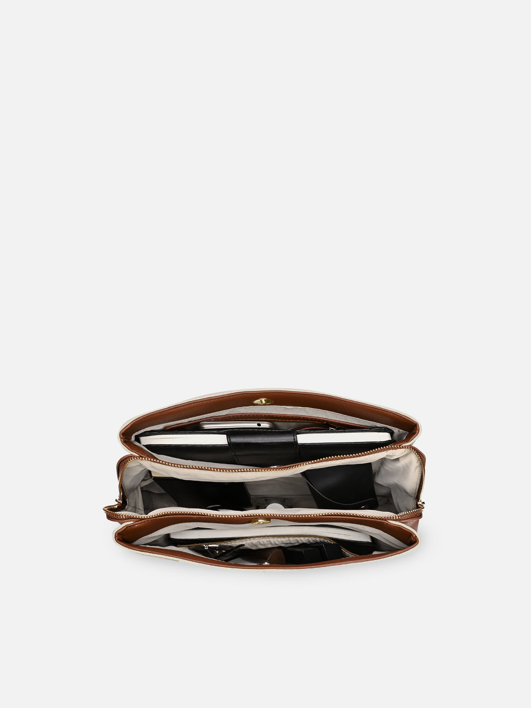 Monogram Ashley Large Satchel Bag White