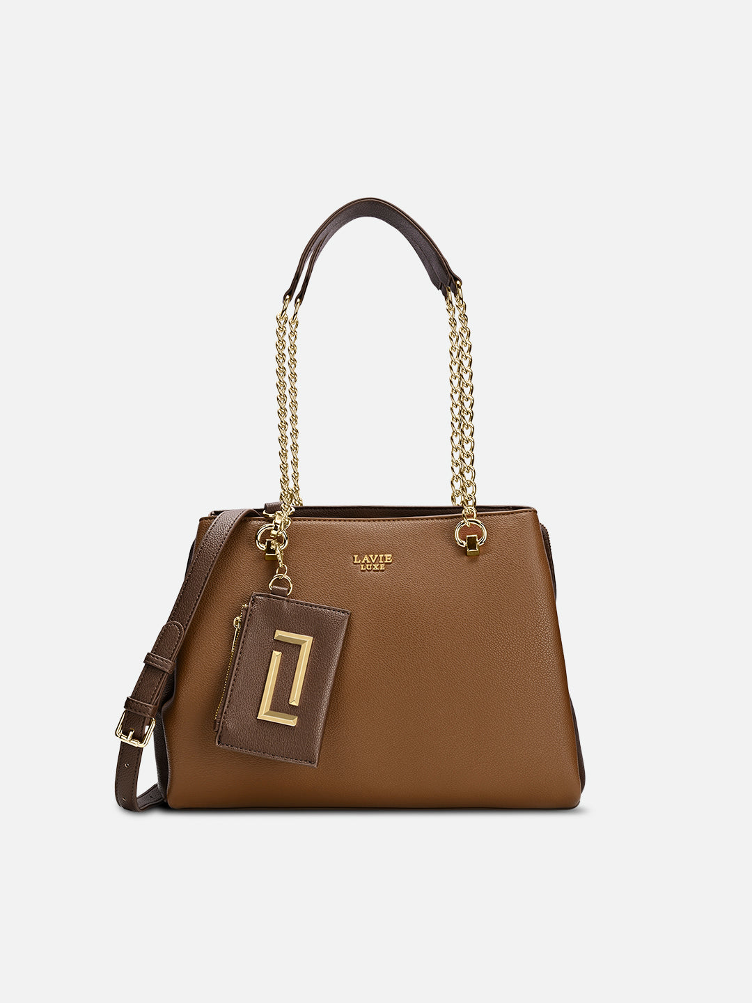 Duo Ashley Large Satchel Bag Tan
