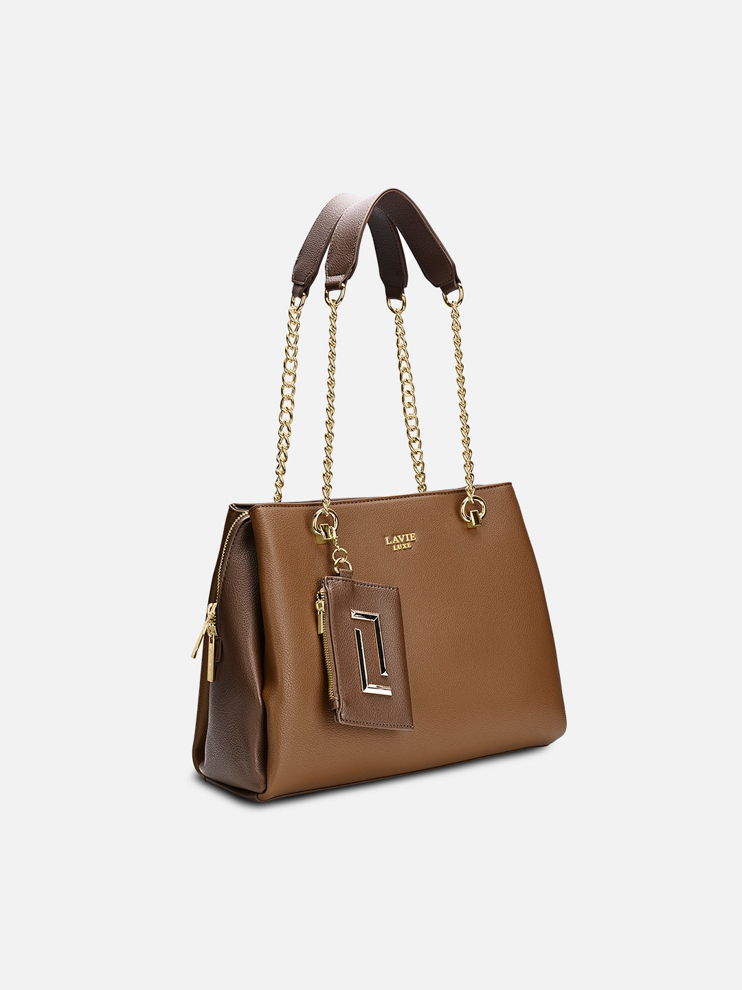 Duo Ashley Large Satchel Bag Tan